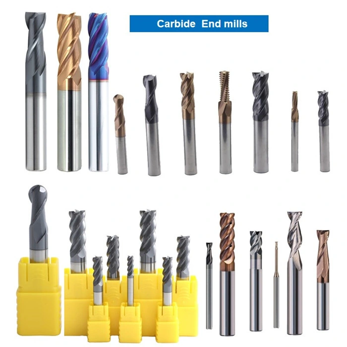 Single 2 3 4 6 8 Flutes Down up Cut Ball Nose Flat Radius Carbide End Mills Milling Cutter for PCB Metal Processing